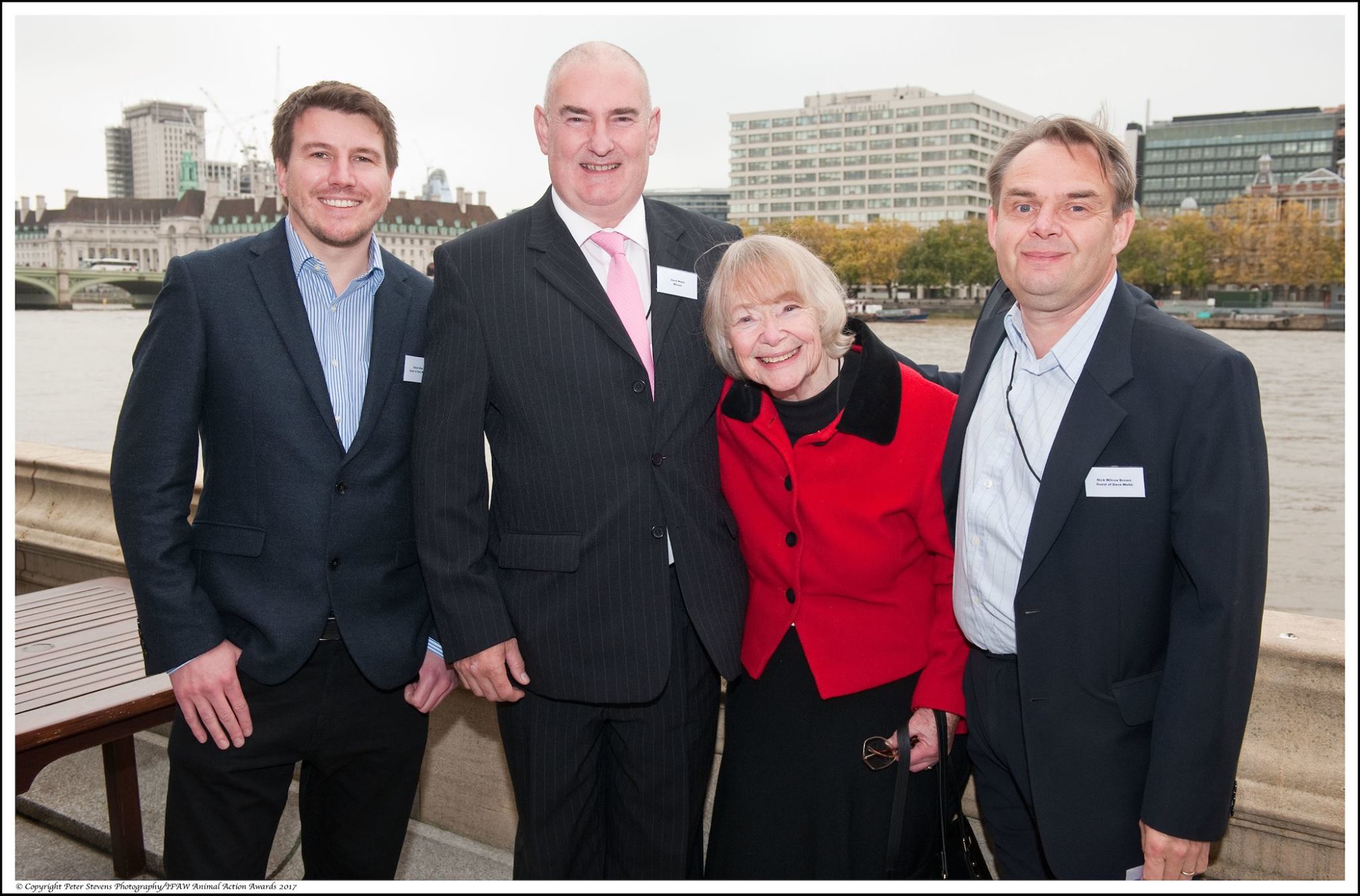 Daphne Neville with Daniel Allen, Dave Webb and Nick Wilcox-Brown at Conservation in Action Awards