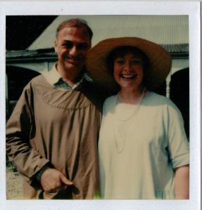 Daphne Neville with Roy Hud in 'The Puppet Man' 1984