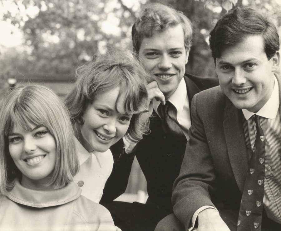 Daphne Neville, Liz Carse and other Harlech Television newsreaders in 196